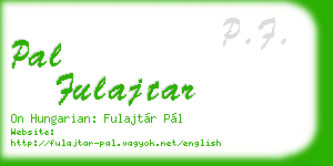 pal fulajtar business card